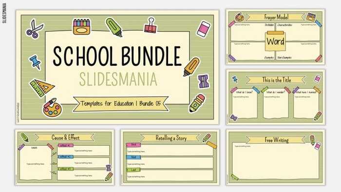 School Bundle 05 - Mẫu slide phù hợp với chủ đề trường học, học tập