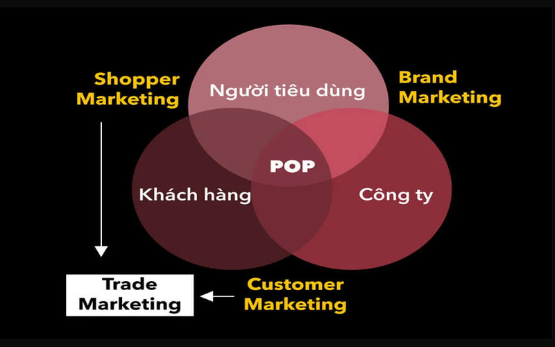 Trade marketing bao gồm 3 đối tượng là consumer, shopper và customer