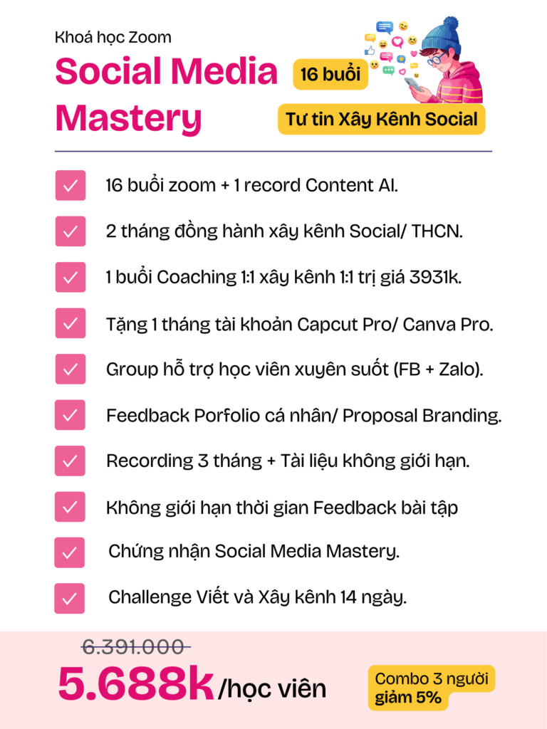 bang gia khoa hoc social media mastery ngao content